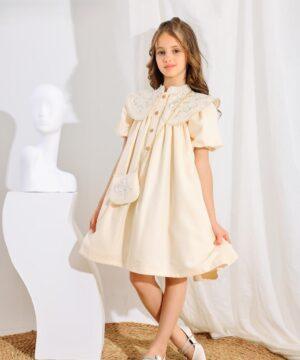Dress Golden Embroidered