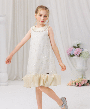 Pearl Neck Elegant Dress