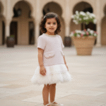 Dress Pink & Ivory Pearl Feather
