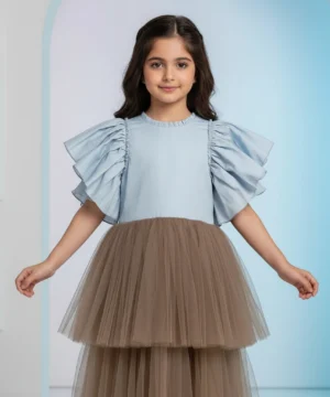 Dress Sky & Beige Layered
