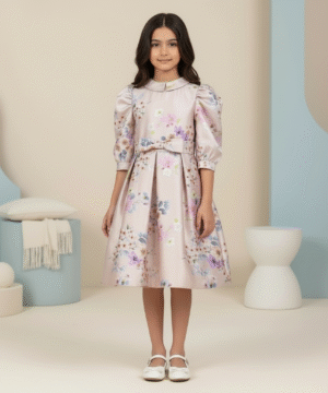 Dress Pink Floral Satin