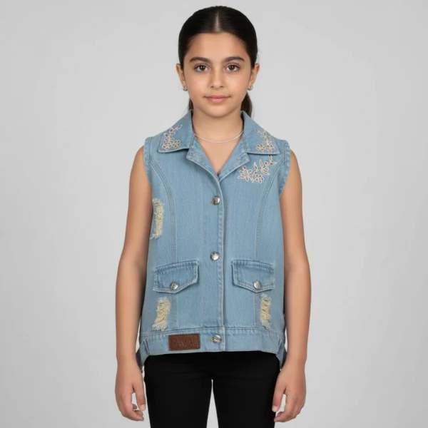Jacket Oversized Sleeveless Denim (2)