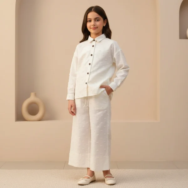 Jacquard Cotton Pants Set (1)