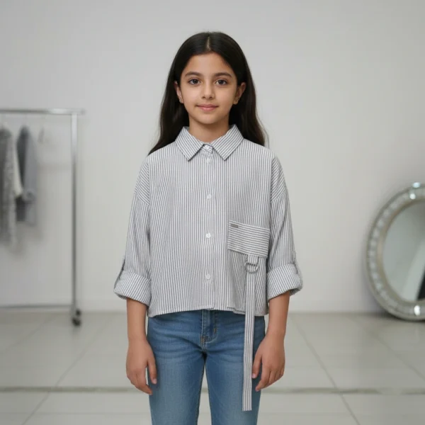 Shirt Striped Linen Oversized (1)